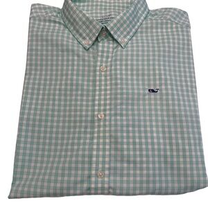 Vineyard Vines Performance Men’s Green Check XXL Long Sleeve Button Up